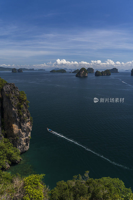 Krabi省，泰国，Koh Hong岛景观景观360度。